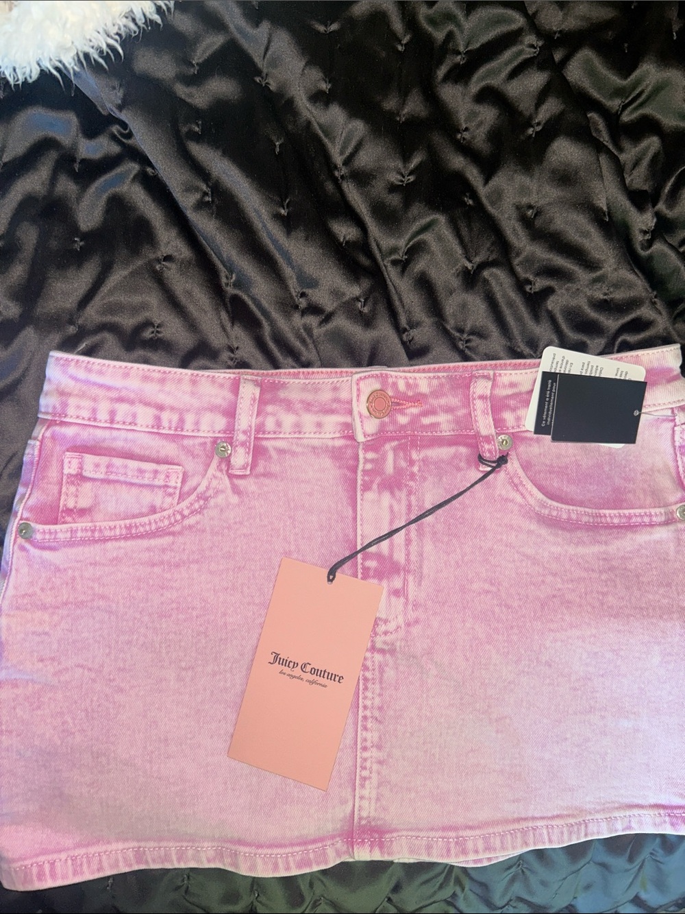 Juicy Couture Pink Ombre Denim Mini Skirt
